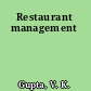 Restaurant management