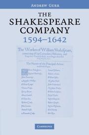 The Shakespeare Company, 1594-1642 /