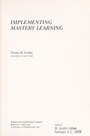 Implementing mastery learning /