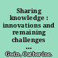 Sharing knowledge : innovations and remaining challenges : an OED evaluation /