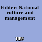 Folder: National culture and management