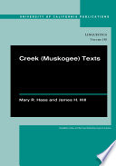 Creek (muskogee) texts /