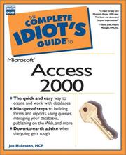 The complete idiot's guide to Microsoft Access 2000 /