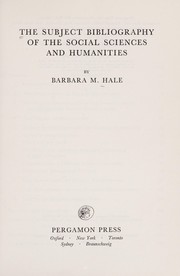 The subject bibliography of the social sciences and humanities /