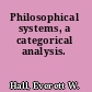 Philosophical systems, a categorical analysis.