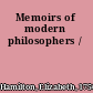 Memoirs of modern philosophers /