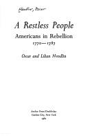 A restless people : Americans in rebellion, 1770-1787 /