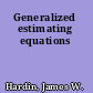 Generalized estimating equations