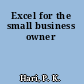 Excel for the small business owner