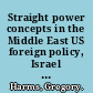 Straight power concepts in the Middle East US foreign policy, Israel and world history /