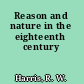 Reason and nature in the eighteenth century