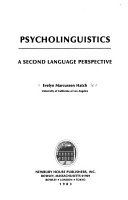 Psycholinguistics : a second language perspective /