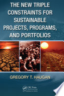 The new triple constraints for sustainable projects programs and portfolios