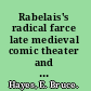 Rabelais's radical farce late medieval comic theater and its function in Rabelais /