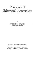 Principles of behavioral assessment /