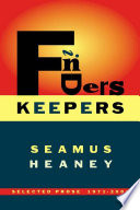 Finders keepers : selected prose, 1971-2001 /