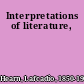 Interpretations of literature,