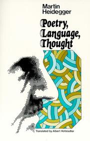 Poetry, language, thought /