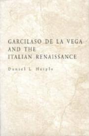 Garcilaso de la Vega and the Italian Renaissance /