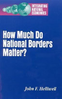 How much do national borders matter? /
