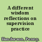 A different wisdom reflections on supervision practice /