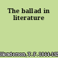 The ballad in literature