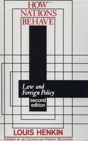 How nations behave : law and foreign policy /
