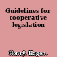 Guidelines for cooperative legislation