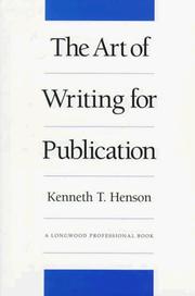 The art of writing for publication /