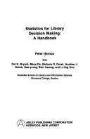 Statistics for library decision making : a handbook /