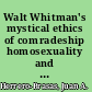 Walt Whitman's mystical ethics of comradeship homosexuality and the marginality of friendship at the crossroads of modernity /