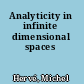 Analyticity in infinite dimensional spaces