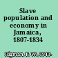 Slave population and economy in Jamaica, 1807-1834 /