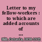 Letter to my fellow-workers : to which are added accounts of donations received for work among the poor during 1907 /