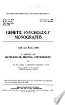 A study of natio-racial mental differences /