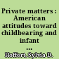 Private matters : American attitudes toward childbearing and infant nurture in the urban North, 1800-1860 /