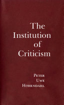 Institution of criticism /