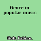 Genre in popular music