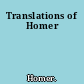 Translations of Homer