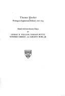 Thomas Hooker : writings in England and Holland, 1626-1633 /