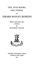 The note-books and papers of Gerard Manley Hopkins /