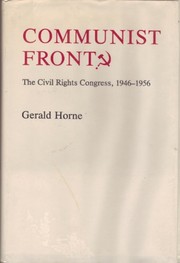 Communist front? : the Civil Rights Congress, 1946-1956 /