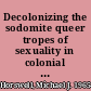 Decolonizing the sodomite queer tropes of sexuality in colonial Andean culture /