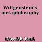 Wittgenstein's metaphilosophy