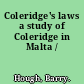 Coleridge's laws a study of Coleridge in Malta /