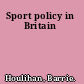 Sport policy in Britain