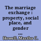 The marriage exchange : property, social place, and gender in cities of the Low Countries, 1300-1550 /