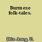 Burmese folk-tales.