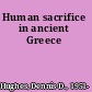 Human sacrifice in ancient Greece