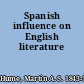 Spanish influence on English literature